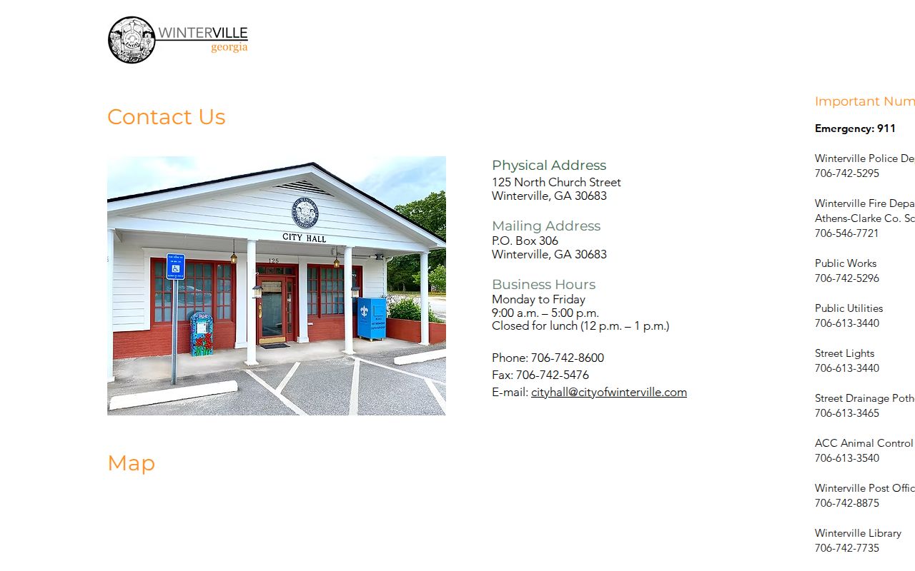 Winterville City Hall court contact for Winterville court docket records