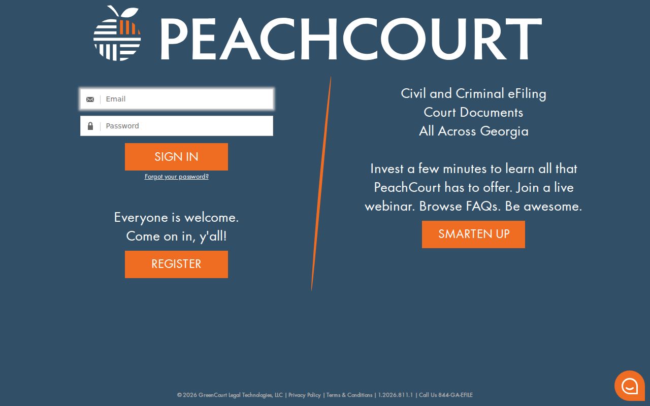 Clarke County court docket PeachCourt access and registration